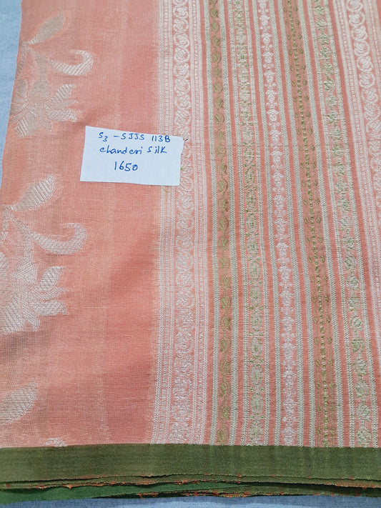 chanderi silk saree sjjs113b