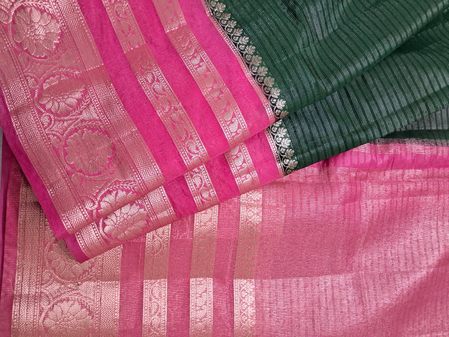 Chanderi Zari saree  sjjs104