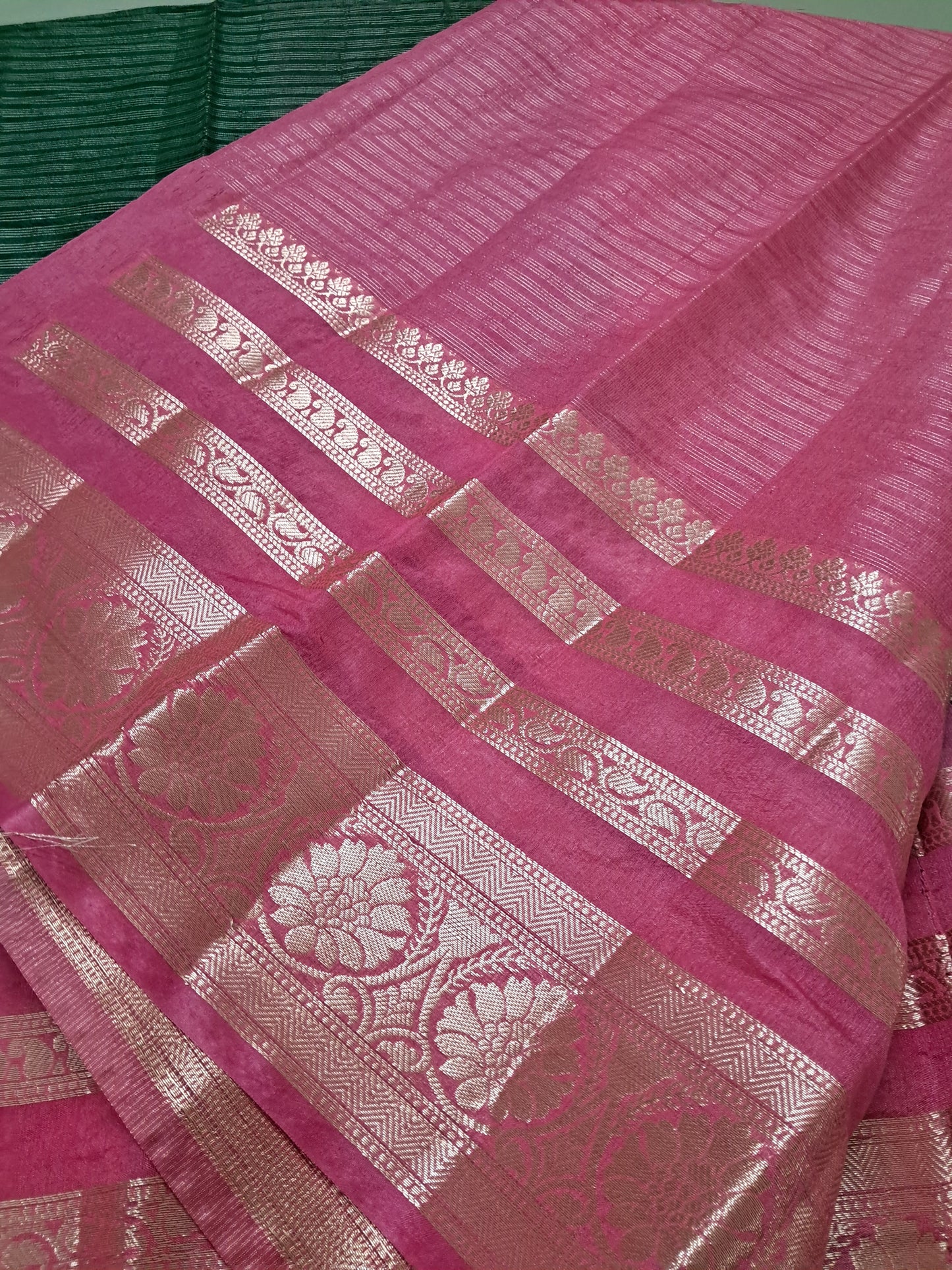 Chanderi Zari saree  sjjs104