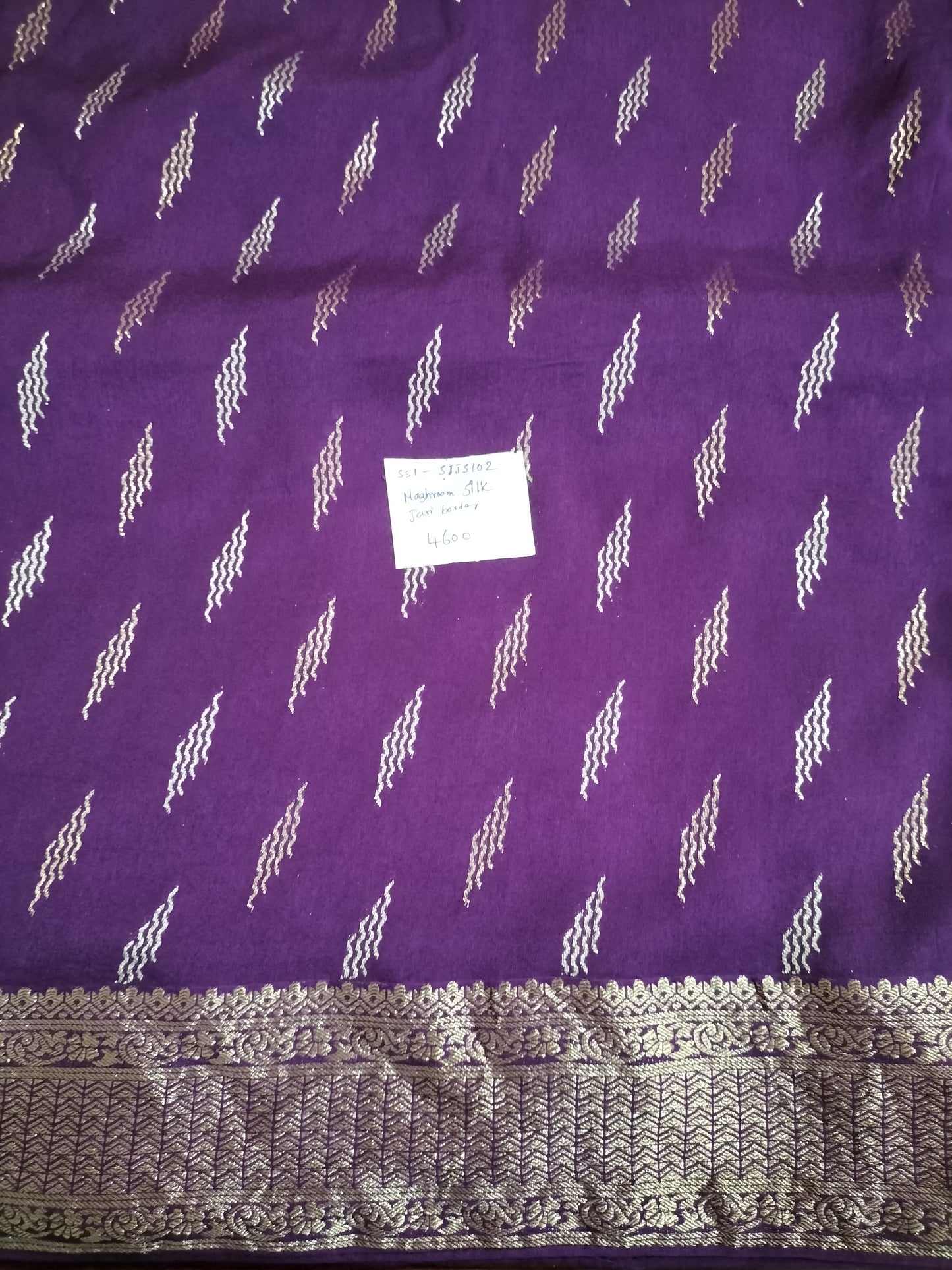 Mashru silk Zari border sjjs102